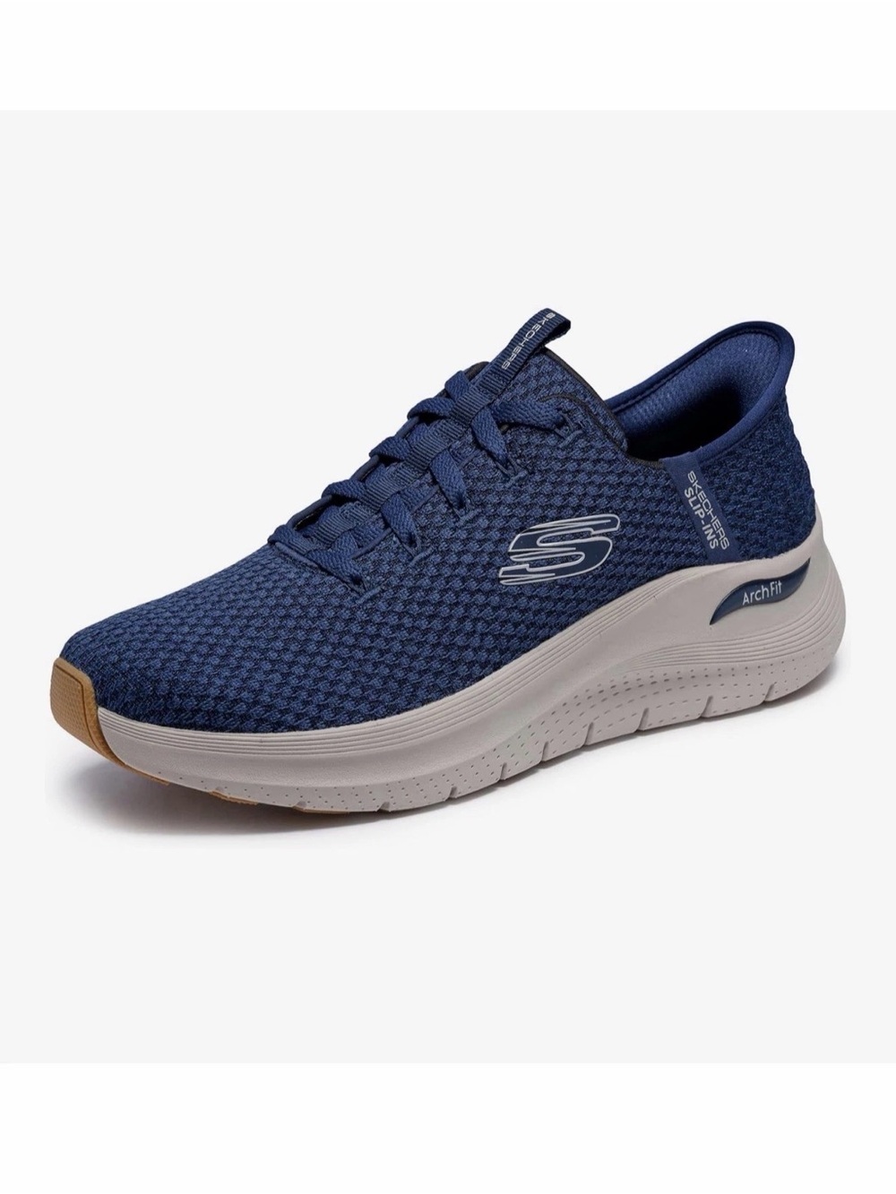 Skechers Men's Slip-Ins Navy Arch Fit 2.0 Knit Lace up Sneaker Size 11.5 M